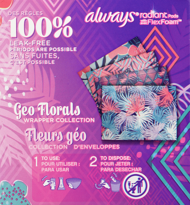 Always Infinity Flexfoam Regular Teen Pads 14ct