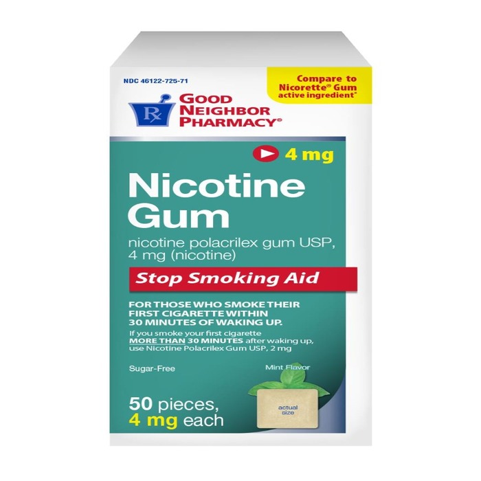 Good Neighbor Pharmacy Nicotine Gum 4mg Uncoated Mint 50ct