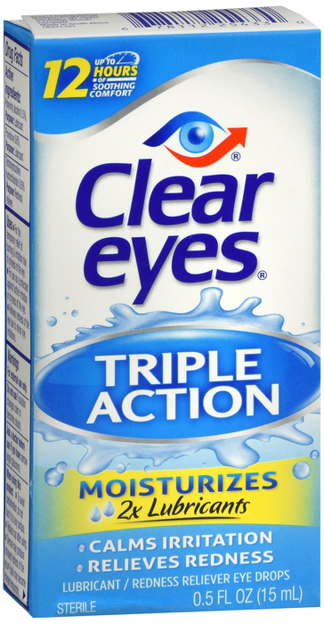 Clear Eyes Lubricant Redness Reliever Eye Drops 0.5oz