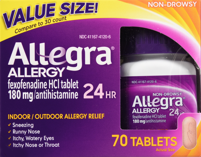 ALLEGRA OTC 24HR 180MG TABLET 70CT