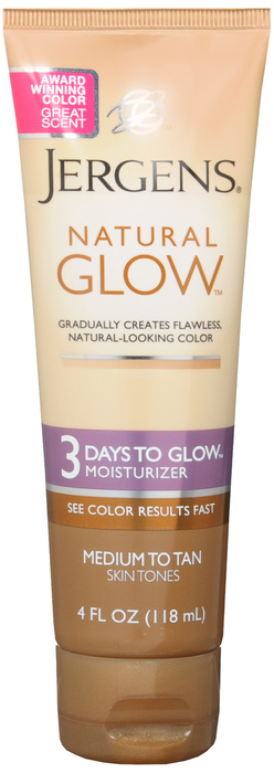 JERGENS NAT GLOW LOTION MED/TAN 4OZ