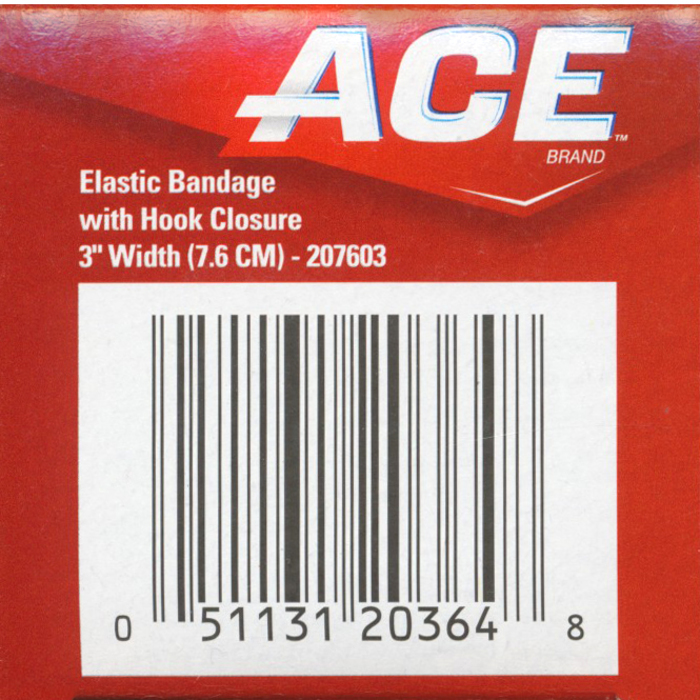 ACE 3 Inch Elastic Bandage with Velcro 1ct