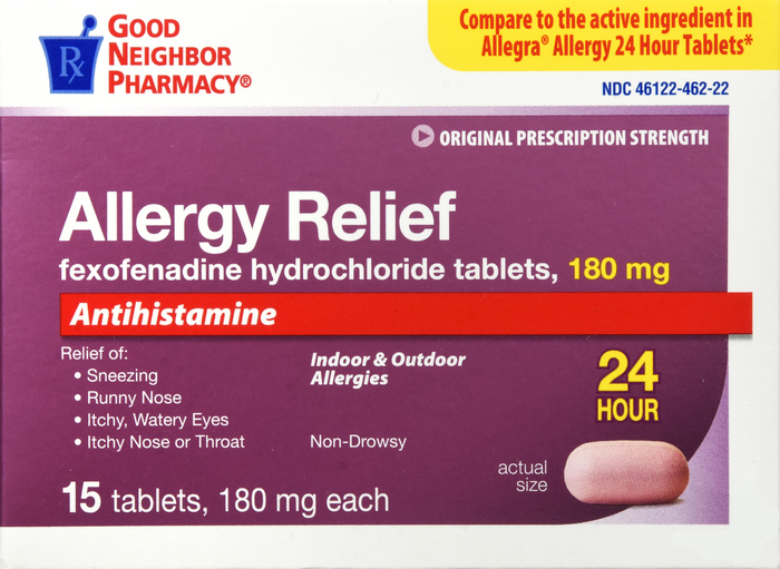 Good Neighbor Pharmacy Allergy Relief 24HR 180mg Tablets 15ct