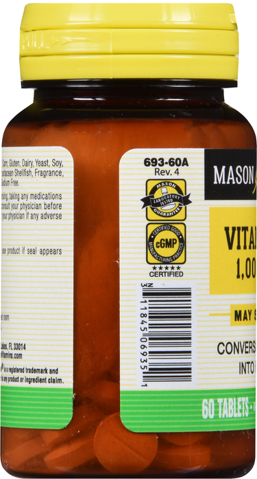 VIT B12 1000MCG TABLETS 60CT MASON