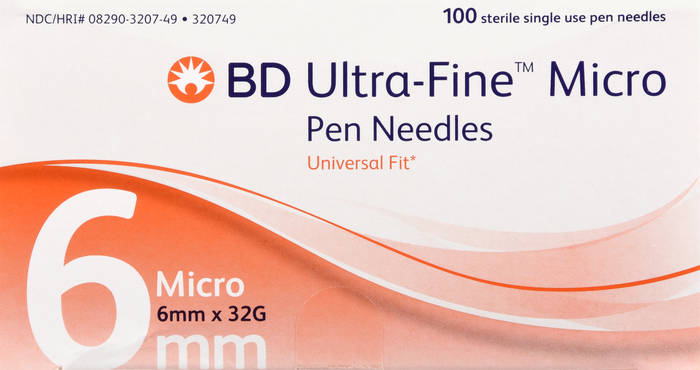 BD Ultra-Fine Micro Pen Needles 32Gx6mm 100ct