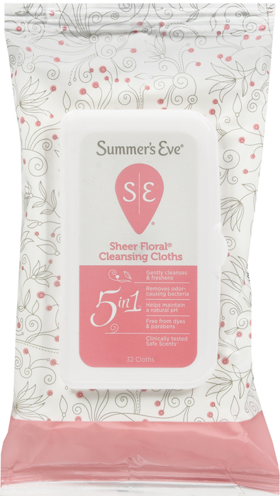 Summer's Eve Sheer Floral Cleansing Cloths 32ct