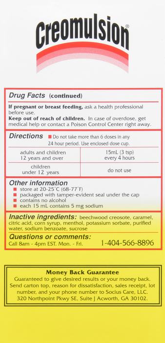 CREOMULSION ADULT COUGH SYR FORMULA 4 OZ