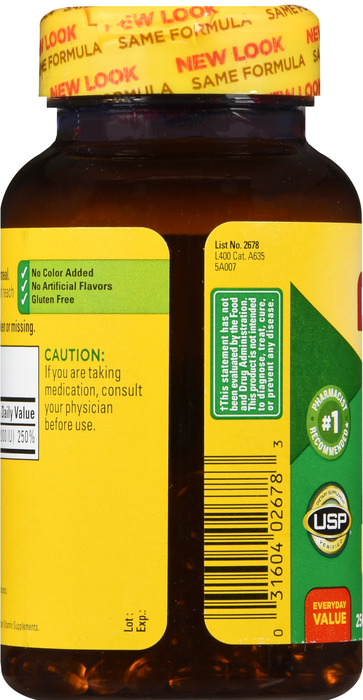 Nature Made VIT D-3 2000IU SOFTGEL 250ct