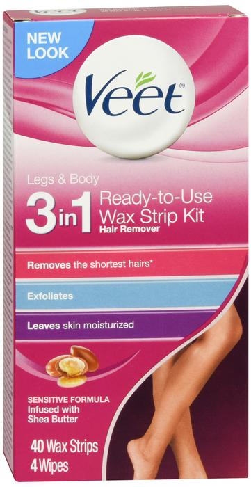 Veet Leg/Body Strip Sensitive Skin 40ct