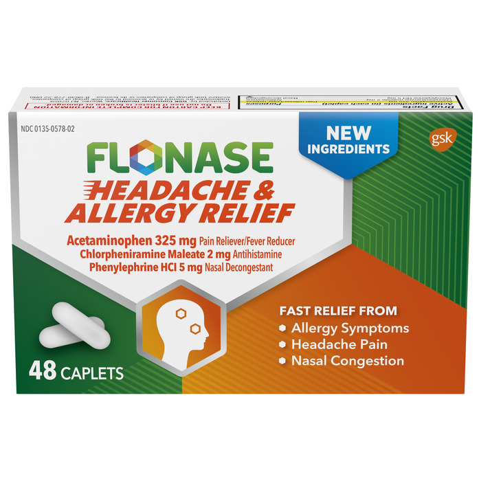 Flonase Headache Allergy Relief Caplets 48ct