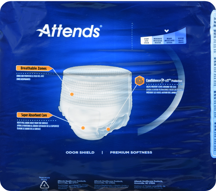 Attends Incontinence Heavy Absorbency Underwear Large 18ct