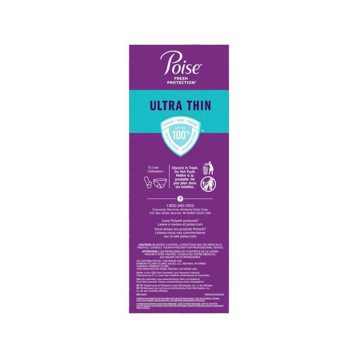 POISE ULTRA THIN MAXIMUM LONG PAD 2X36CT