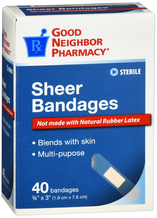 Good Neighbor Pharmacy Sheer Bandages Â¾x3 40ct