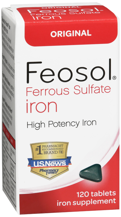 Feosol Ferrous Sulfate Iron Tablets 120ct