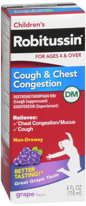 ROBITUSSIN DM CHILD CGH CONGST LIQ 4OZ