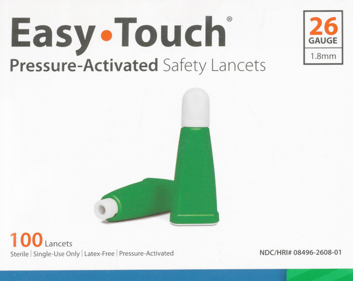 Easy Touch PA Safety Lancets 26G 100ct