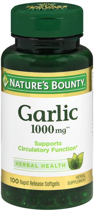 GARLIC 1000MG SOFTEGEL 100CT NAT BOUNTY