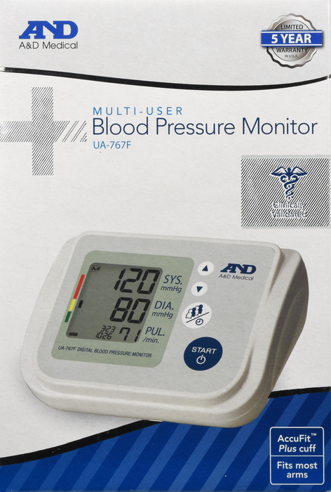 A&D Blood Pressure Digital Auto Wide Cuff No AC UA767F