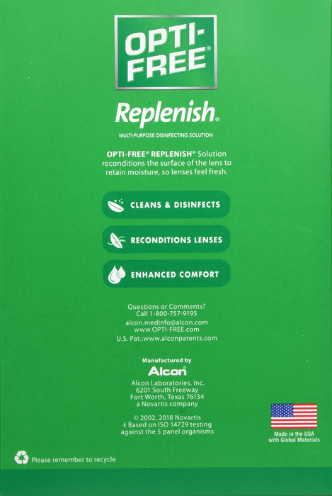 OPTI-FREE REPLENISH MULTIPURPOSE 2X10 OZ