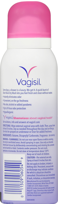 Vagisil Dry Wash Odor Block Spray 2.6oz