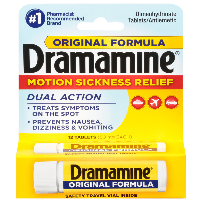 DRAMAMINE MOTION SICKNESS ORIG TAB 12CT