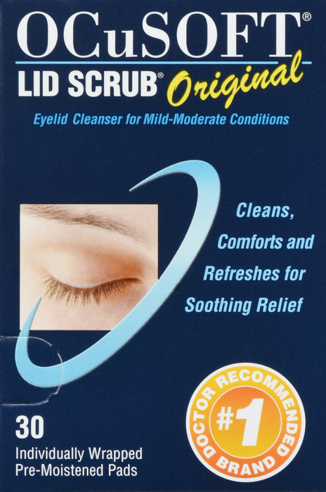 Ocusoft Eyelid Scrub Pre-Moistened Pad 30ct