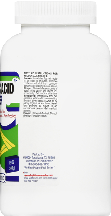 BORIC ACID NF POWDER 12OZ HUMCO