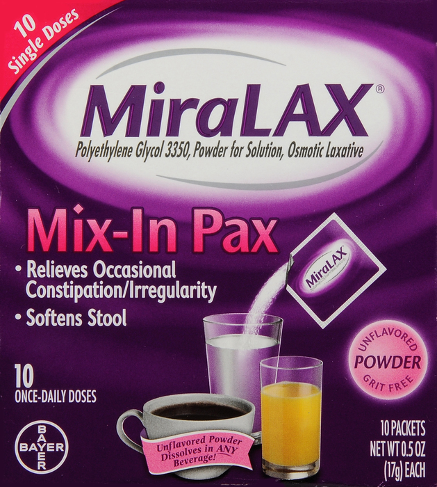 MiraLAX Mix-In Pax Packets 10ct