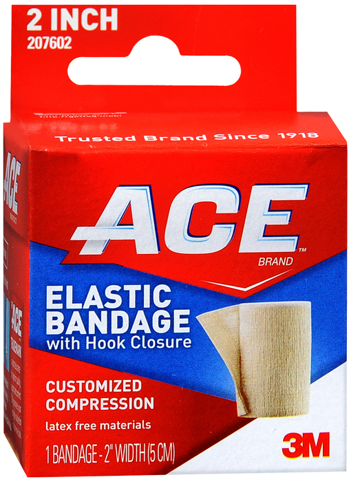 ACE ELASTIC BANDAGE W/HOOK 2 INCH