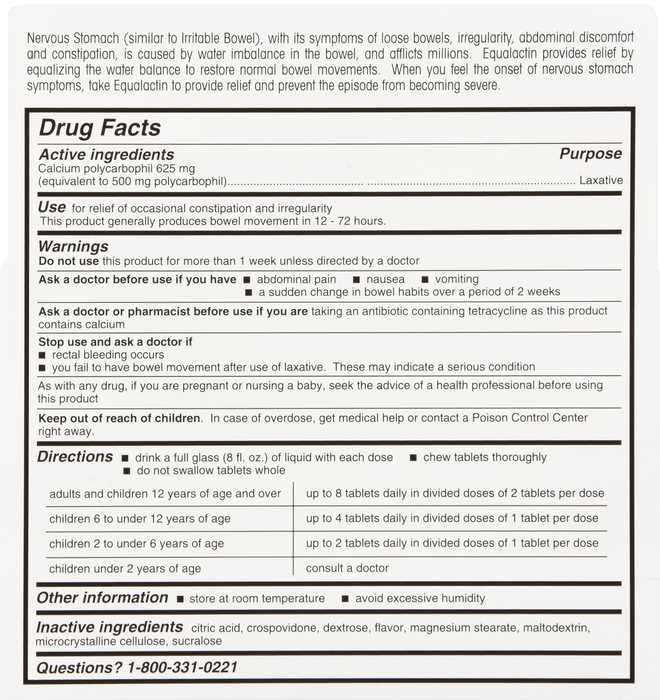 Equalactin Laxative Chewable Tablets 48ct