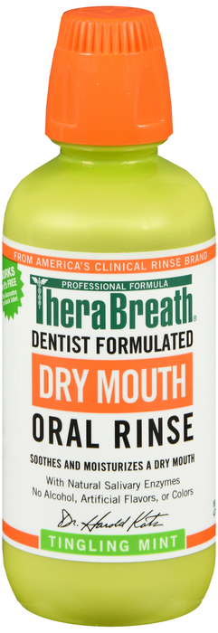 TheraBreath Tingling Mint Dry Mouth Rinse 16oz