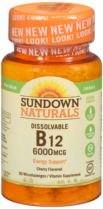 VIT B12 6000MCG TABLET 60CT SUNDWN