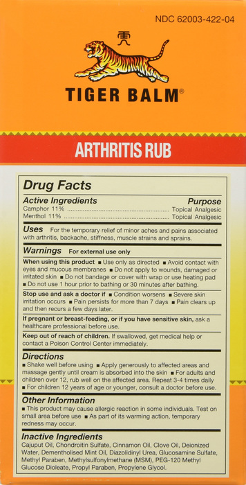 Tiger Balm Arthritis Rub 4oz