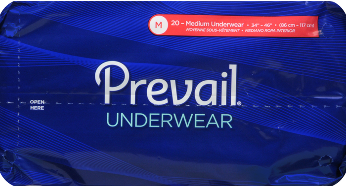 Prevail Underwear Extra Absorbency Unisex 34-46" Medium 4x20ct