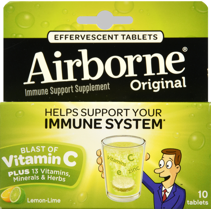 AIRBORNE TABLET LEMON LIME 10CT