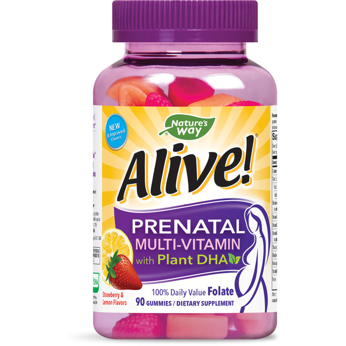 ALIVE MULTIVIT PRENATAL +DHA GUMMY 90CT