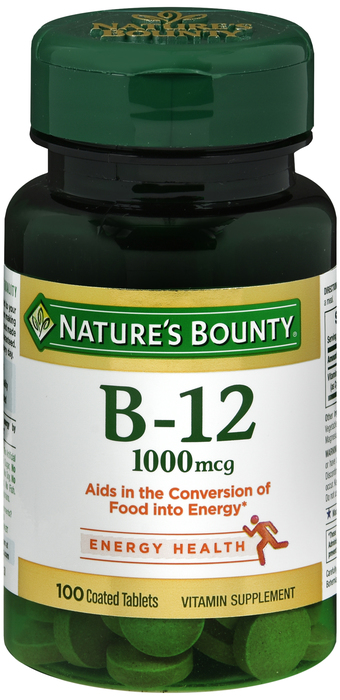 Nature's Bounty Vitamin B12 1000mcg Tablets 100ct