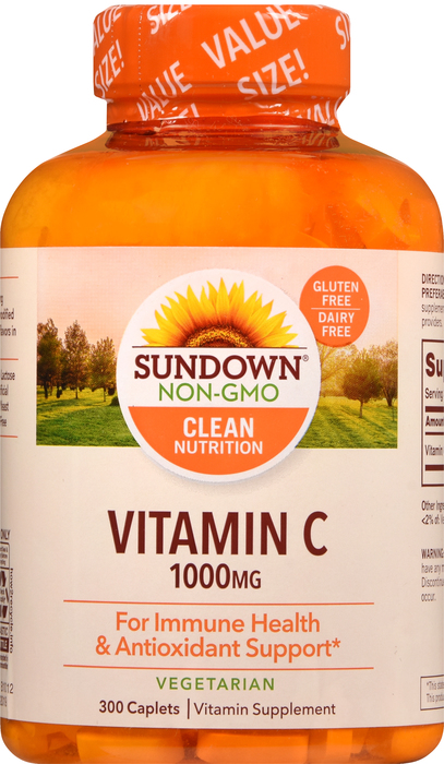 SUNDOWN NATURALS VITAMIN C 1000MG ASCORBIC ACID CAPLET 300CT