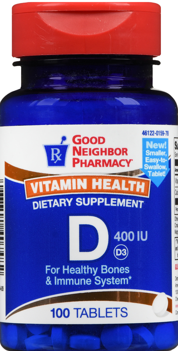 Good Neighbor Pharmacy Vitamin D 400 IU Tablets 100ct