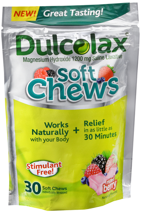 Dulcolax Laxative Mixed Berry Soft Chewable Tablets 30ct