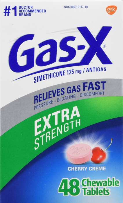 Gas-X Gas Relief Extra Strength Cherry Creme Chewable Tablets 48ct