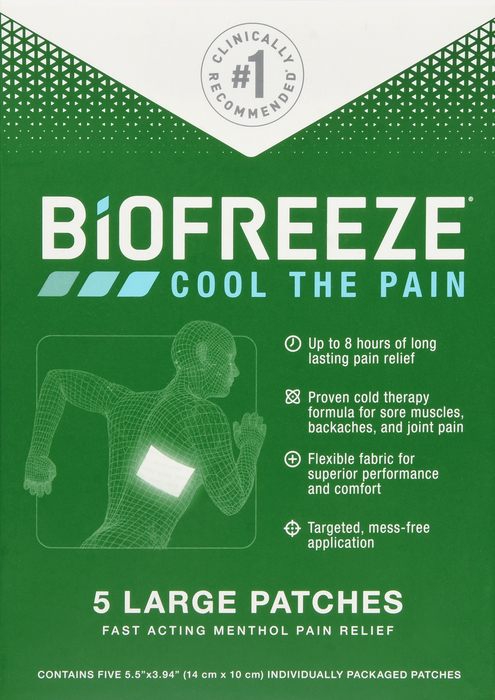 Biofreeze Menthol Pain Relief Gel Packets Large 5ct