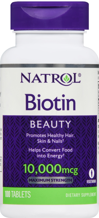 Natrol Biotin 10,000 mcg Maximum Strength Tablets 100ct