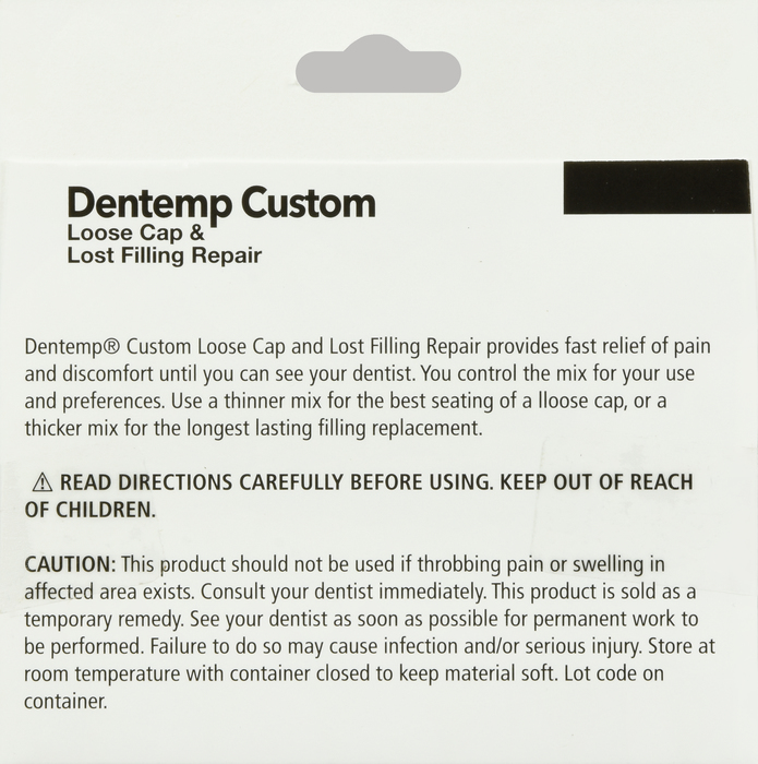 Dentemp Custom Loose Cap & Lost Filling Repair 1ct