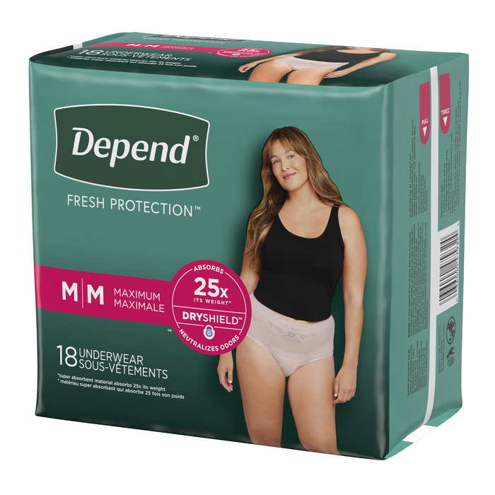 Depend Underwear Max Women M 2x18ct