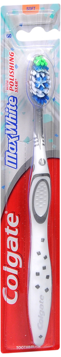 Colgate Max White Full Head Whitening Toothbrush, Soft 1ct