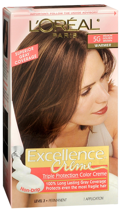 L'Oreal Paris Excellence Creme Medium Golden Brown Permanent Hair Color 1ct