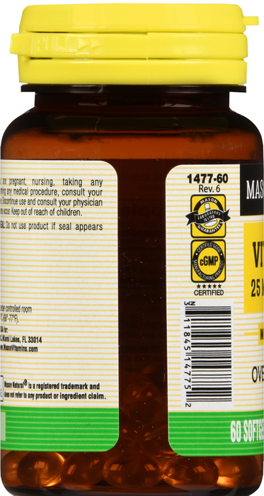 MASON VITAMIN D-3 1000I SGC 60CT