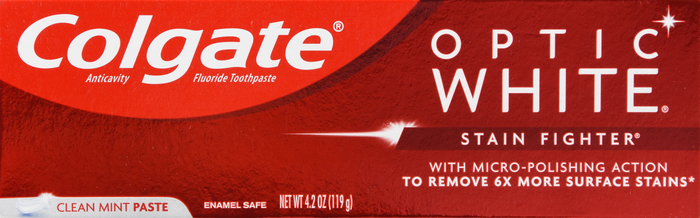 Colgate Optic White Stain Fighter Toothpaste Mint 4.2oz