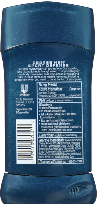 Degree Men Sport Defense Antiperspirant 2.7oz